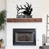 Custom Metal Sign Deer Silhouette Surname Decor Hot Sale for Home Garden