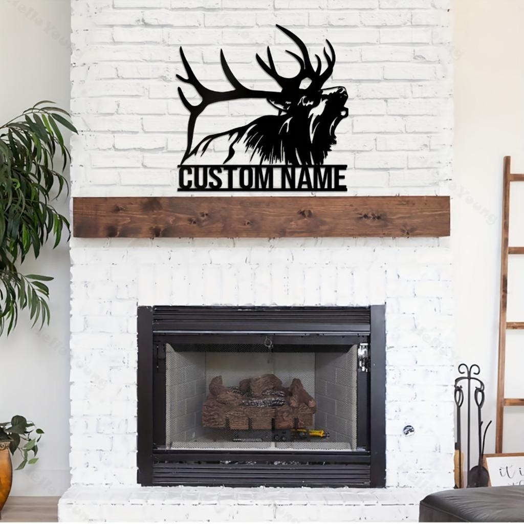 Custom Metal Sign Deer Silhouette Surname Decor Hot Sale for Home Garden