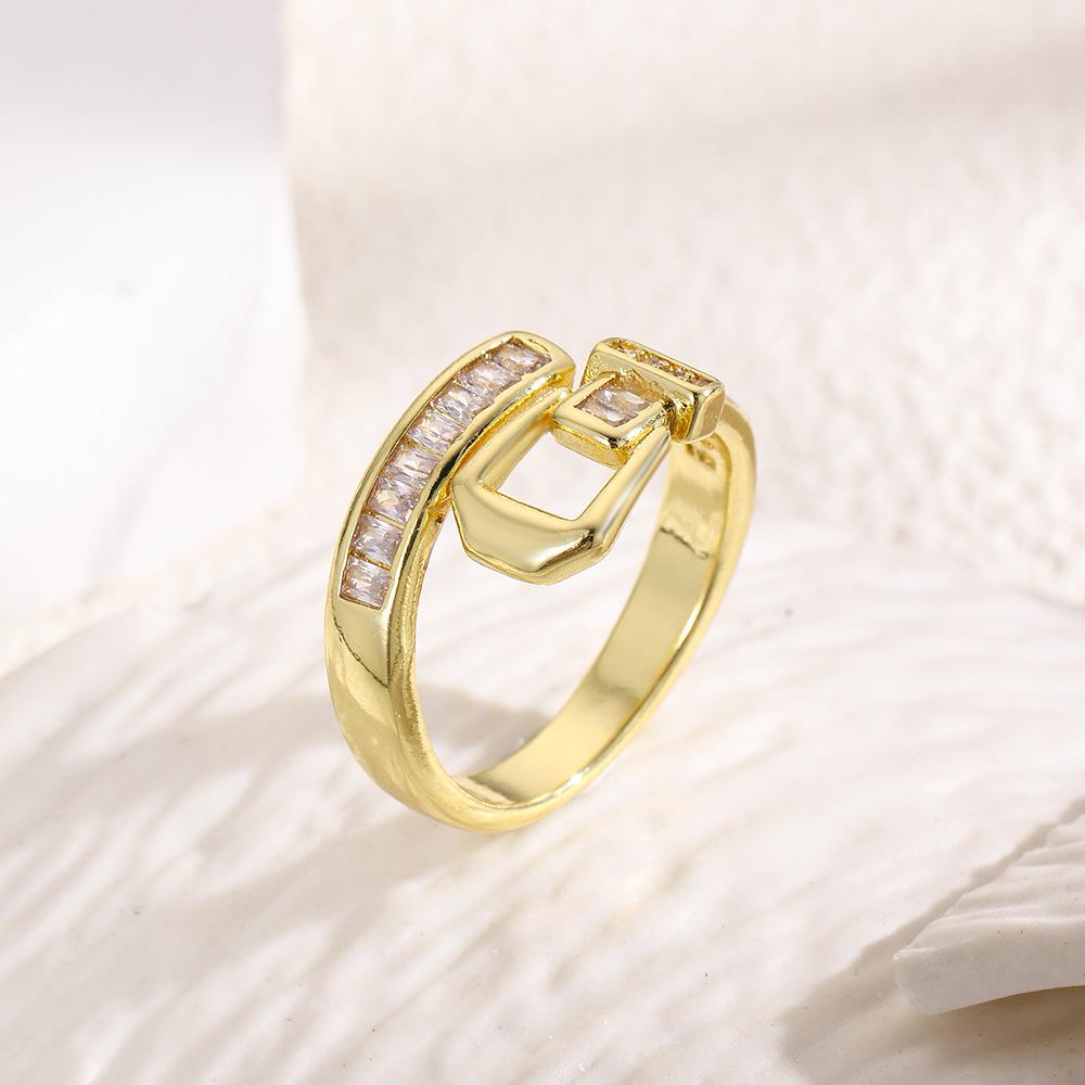 

Покрытая медью 18-каратная бриллиантовая пряжка для ремня, регулируемое кольцо унисекс – элегантный и универсальный модный аксессуар