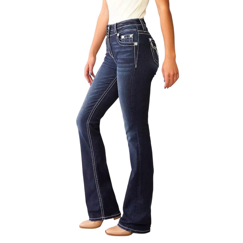 Women's Denim Classic Versatile High Waist Fashionable Trousers