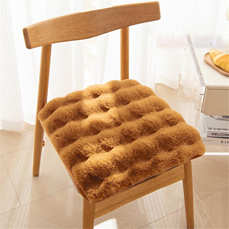 Pătrat de culoare solidă, iarnă, îngroșată, de pluș, pernă de scaun caldă, pernă de scaun, pernă de sufragerie, pernă de stofa, toamnă, iarnă, decorațiuni pentru casă