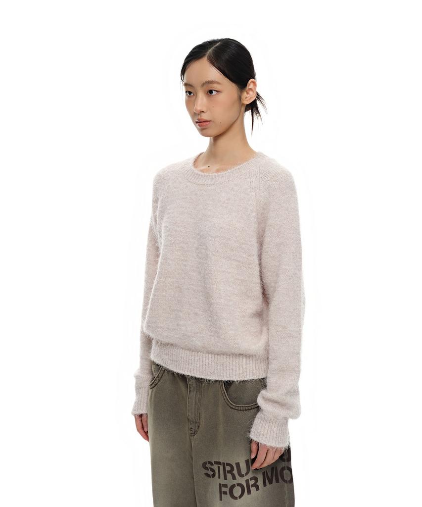 AEGO FREEDOM LAB Canvas Tag Round Knit_Oatmeal