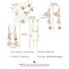 Multi Layer Seashell Tassel Drop Earrings Glossy Bead Chain Summer Beach Boho Long Dangle Ear Jewelry for Women
