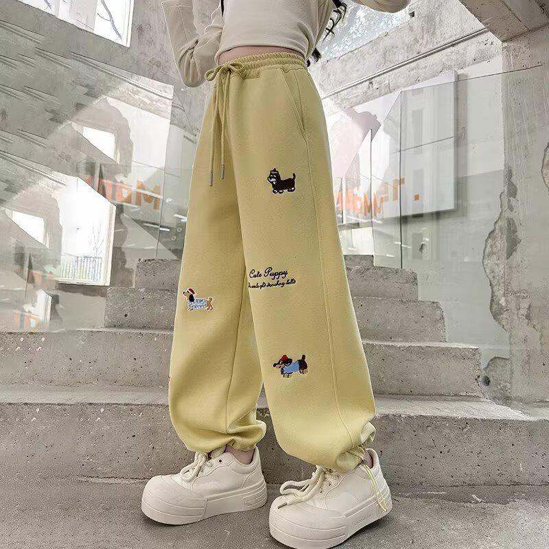 Dachshund Sweatpants for Middle School Girls, 2025 Spring/Autumn Casual Sports Pants