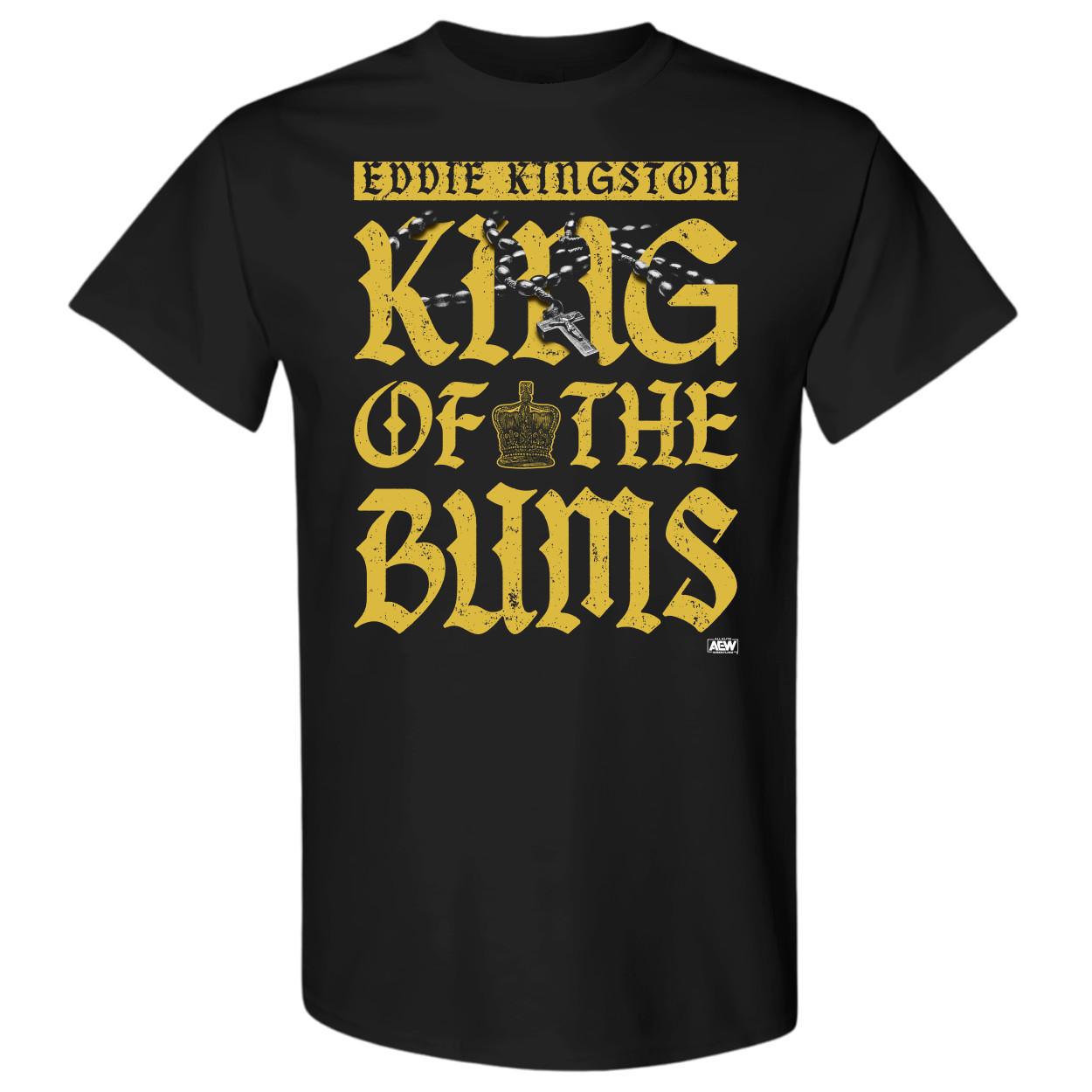 EDDIE KINGSTON - KING OF THE BUMS AEW Official T-Shirt S разноцветный