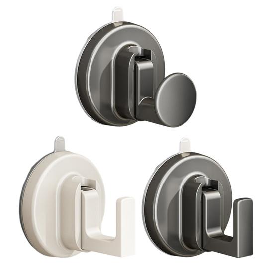 1/2/4/6Pcs Suction Cup Hooks No Drill Suction Towel Holder Multifunctional Glass Door Hooks Bathroom Hanging Hooks