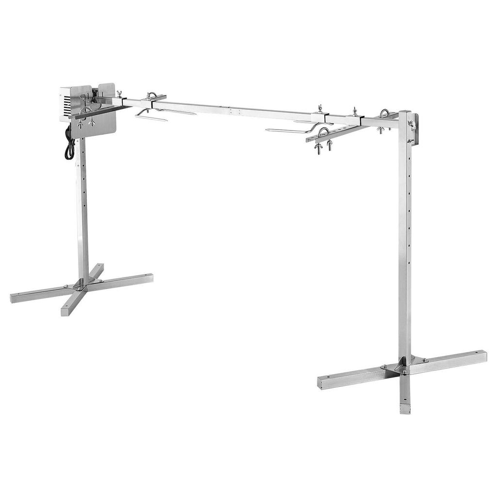 Rotisserie Grill, AC220-240V 8 Level Height Electric Rotisserie Grill Kit, BBQ Grills Rotisseries Kit with 60 kg Load Capacity, 38W Motor, Stainless