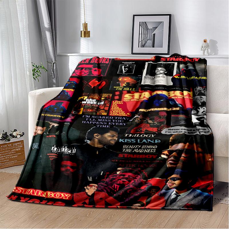 3D The Weeknd X.O R&B Singer Blanket,Soft Throw Blanket for Home Bedroom Bed Sofa Picnic Travel Office Cover Blanket Gift Kids