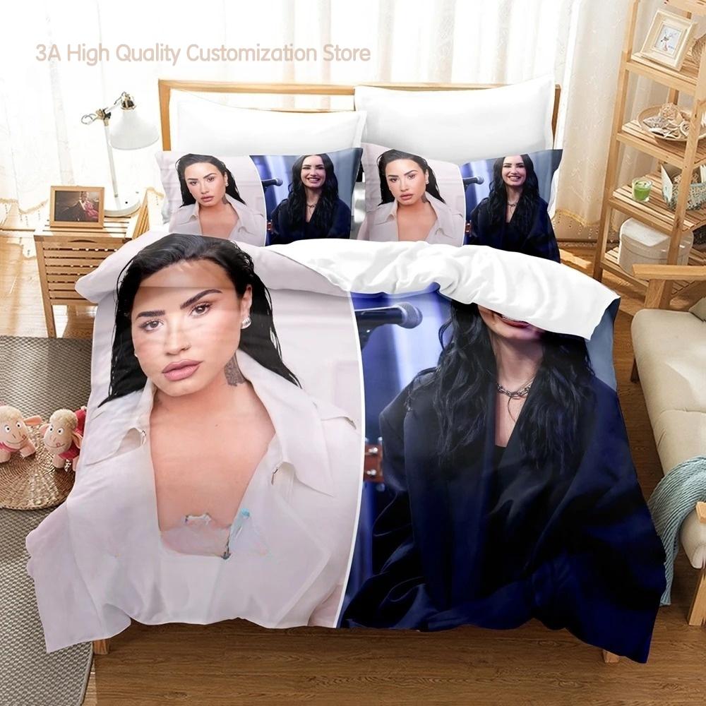 Demi Lovato Bedding Set Single Twin Full Queen King Size Bed Set Aldult Boys Bedroom Duvetcover Sets 3D Print bed sheet set CXG
