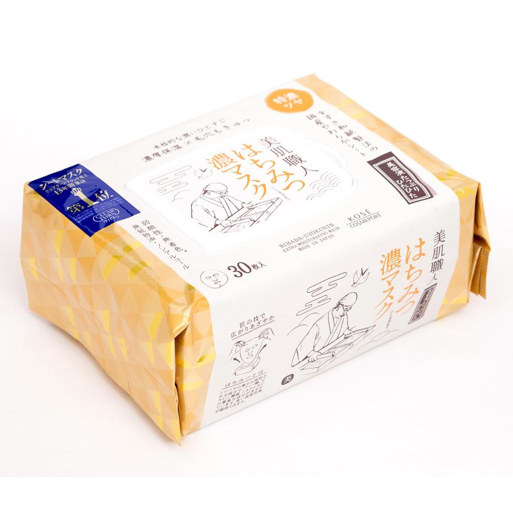 Clear Turn KOSE Beautiful Skin Artisan Honey Face Pore Glowing Large 30 Bonus Highly Moisturizing Mask, Care, Skin, Capacity, Masks, Included,