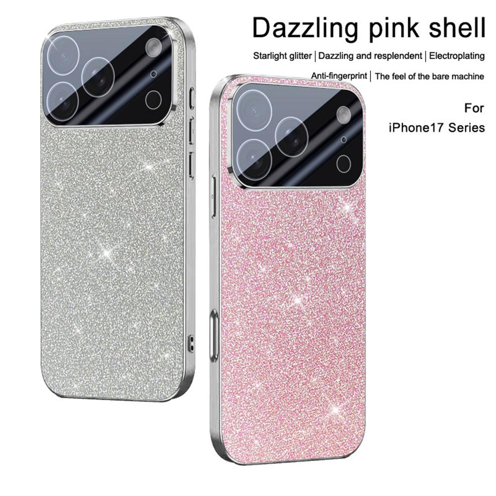 For iPhone 17 Pro Case Sparkling Starlight Glitter Electroplated Shockproof PC + TPU Phone Cover