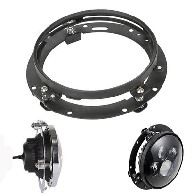Anillo de Soporte de Montaje para Faro LED Redondo de 7 Pulgadas para Coche Wrangler JK Suzuki Samurai para Motocicleta Harley Soporte de 7"