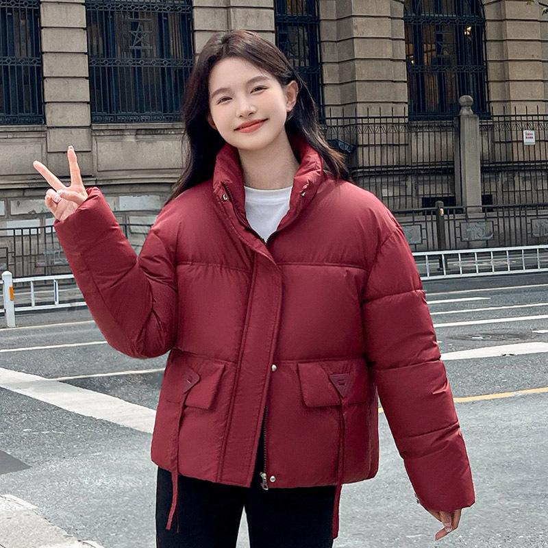 Thickened Cotton-padded Jacket, Stand-collar, Short Loose Bread Coat, Small Person, Versatile Cotton-padded Jacket