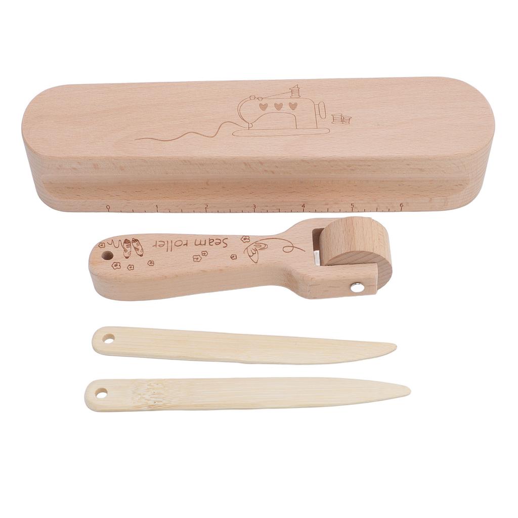 Tailor Clapper Set Beech Wood Seam Flattening Tool Ironing Clapper Seam Roller and Point Turner