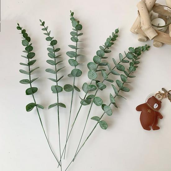 Retro Eucalyptus Money Leaf Branch: Artificial Green Plants for Flower Arrangements, Nordic Style Decor