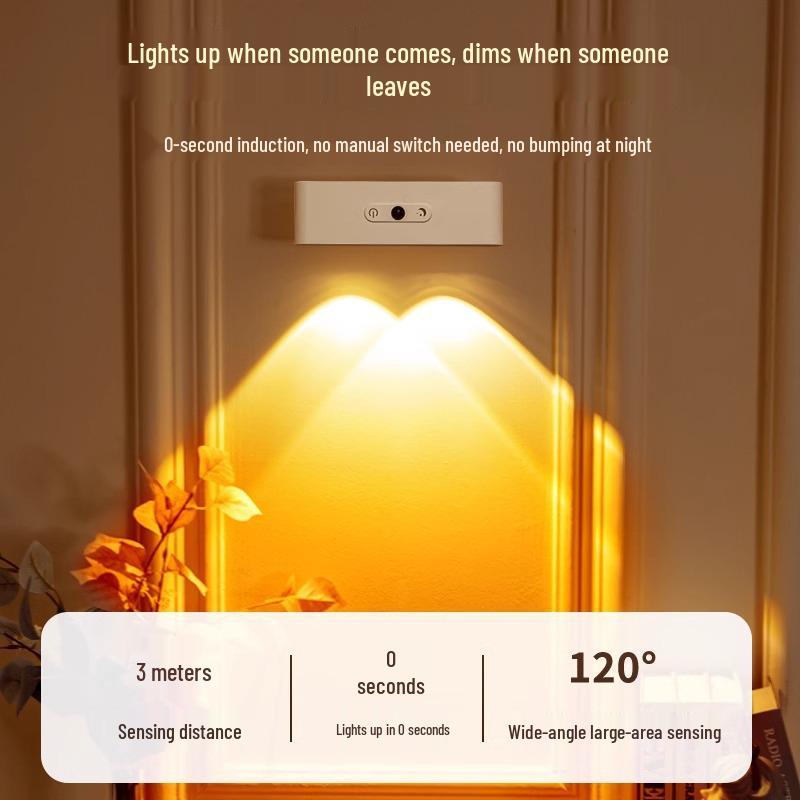 Wireless Rechargeable Magnetic Bedside Lamp with Remote Control and Sensor