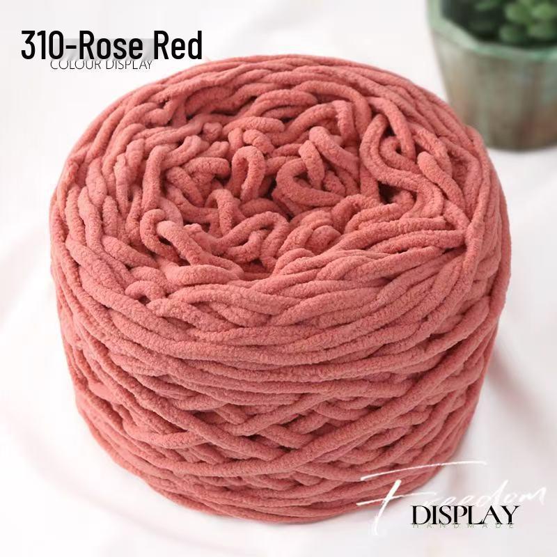 New 3.8 Liang Colored Ice Yarn: Thick Single-Strand for Crochet - Ideal for Shoes, Slippers, Scarves, and Seat Cushions.