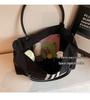 2025 Women's Sporty Korean Striped Minimalist Tote Bag - Large Capacity, Versatile for Travel & Casual Use