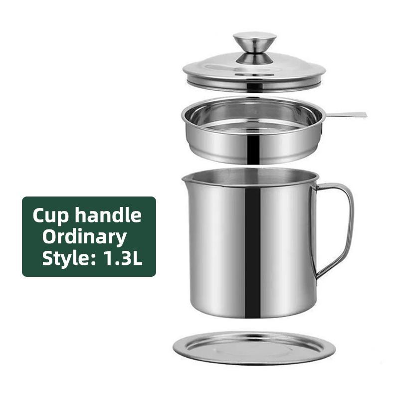 Nerezový hrnec na cezení oleje Nádoba Džbán Úložná plechovka S filtrem Hrnec na vaření oleje Pro kuchyňské domácí nářadí