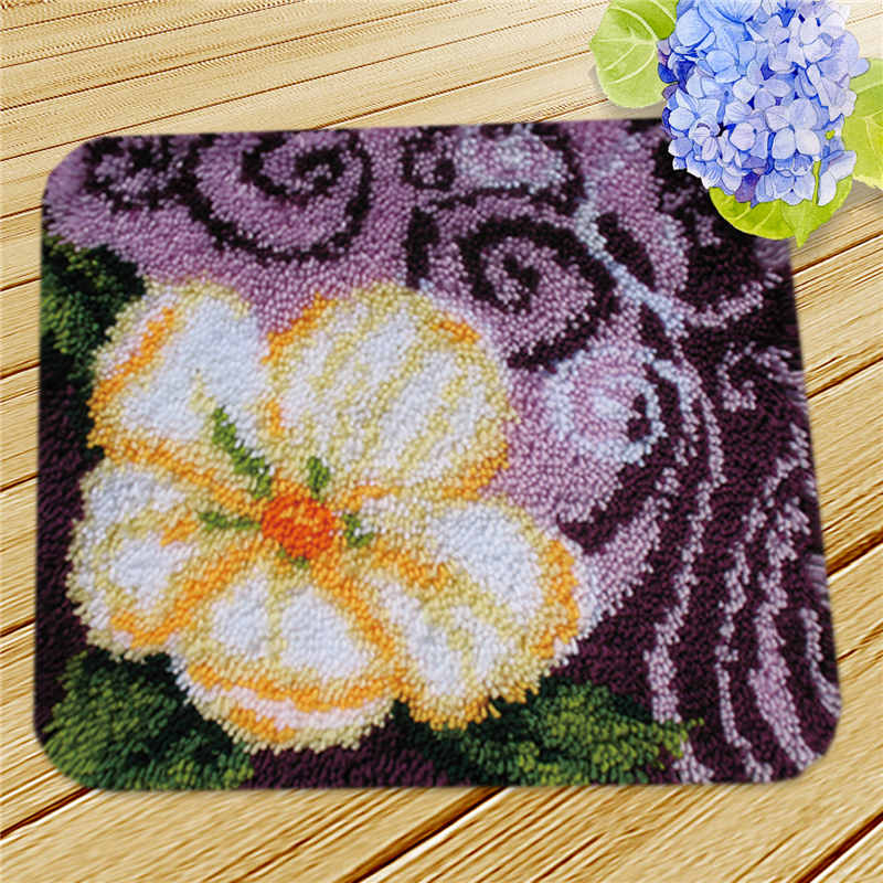 Nicediy Embroidery Latch Hook Rug Canvas Kits Carpet Latch Hook Kits DIY Knitted Fomiaran for Needlework Cross Stitch Crocheting