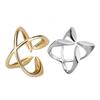 Lines Crossed Geometric Ring Adjustable for Fashionable Women and Trendsetters Personality Temperament Accessory