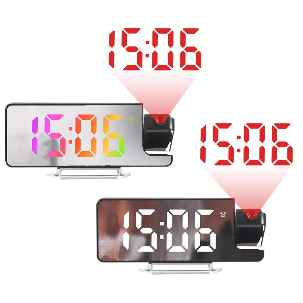 Multifunctional Digital Alarm Projection Alarm Clock Luminous Clock LED Display Bedside Desktop Clock Projector For Home Dorm