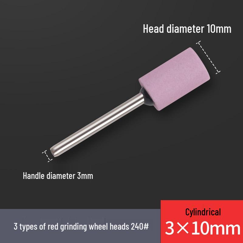 240# 3mm Fine Ceramic Flint T-Shaped Cylindrical Grinding Head for Electric Sanding