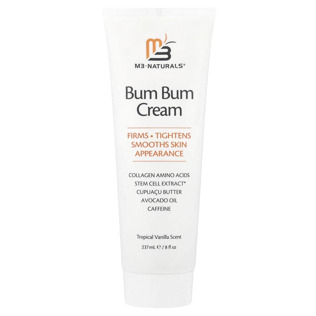 M3 Naturals, Bum Bum Cream, Tropical Vanilla, 237Ml(8Fl Oz)