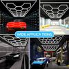 110V-240V Led Ceiling Light 6500K Honeycomb Hexagon White Lights Barbershop Gym Hair Salon Garage Lights for Car Wash Decoration