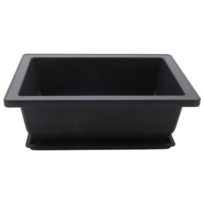 6-Piece Bonsai Pots-Classic Deep Wet Tray With Built-In Mesh-For Plants, Flowers, Herbs, Plastic Square Pots