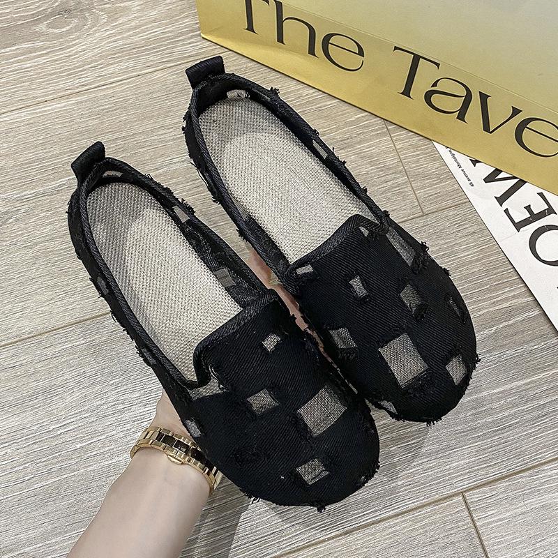 2023 Women's Summer Mesh Slip-On Flats: Soft Sole, Shallow Mouth, Lightweight Moccasins