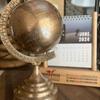 Brass Antique Finish Miniature World Globe On Stand | Tall Nautical Maritime Table Decor | Unique Christmas & Birthday Gift
