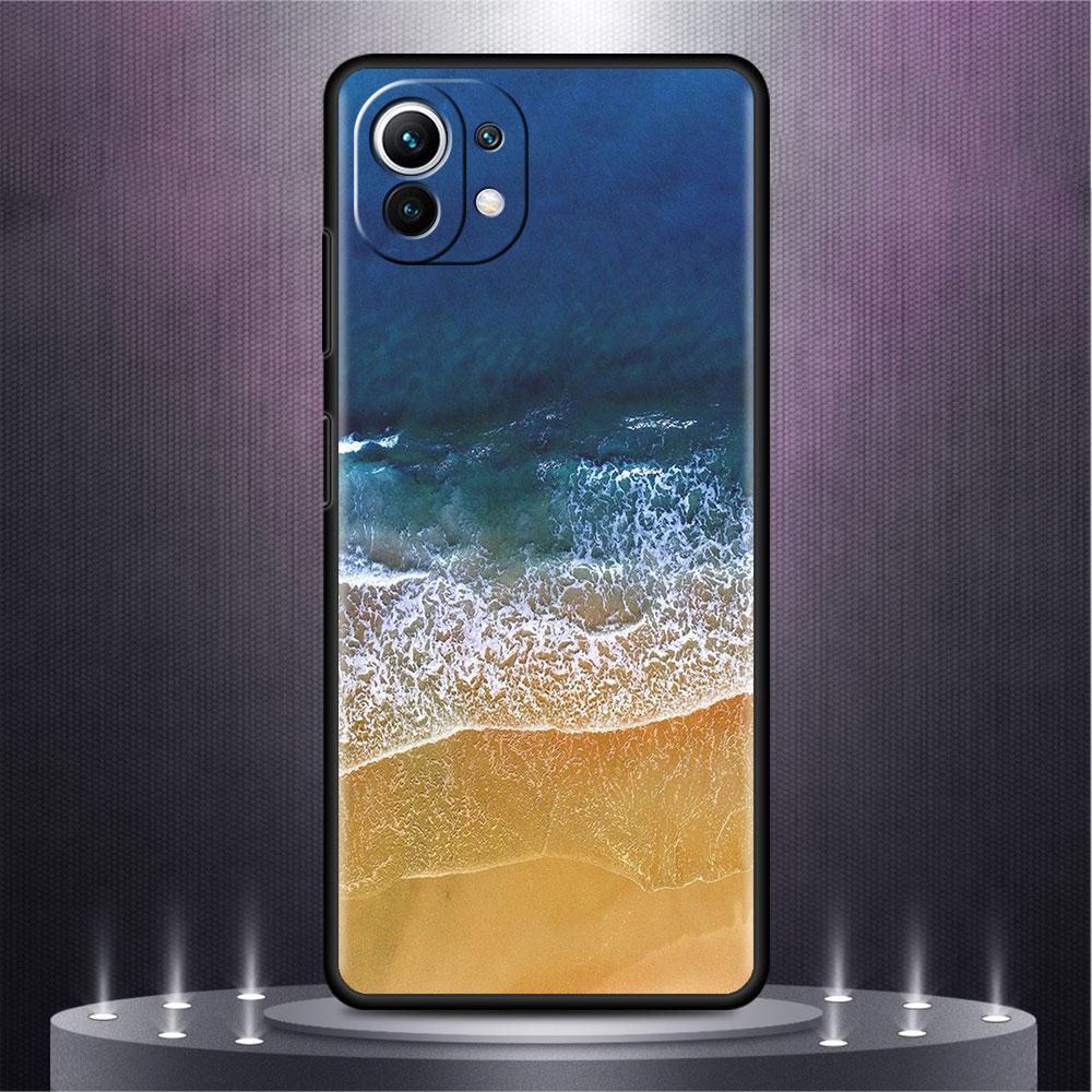 Mountain Beach Sea Hülle für Xiaomi Mi Poco X3 NFC M4 M3 Pro F3 GT F1 11 Lite Note 10 11T 10T 9T Rückseite Weiche Handyhülle