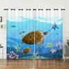 Curtains Marine Life Illustration Sunshade Digital Printing Sunshade