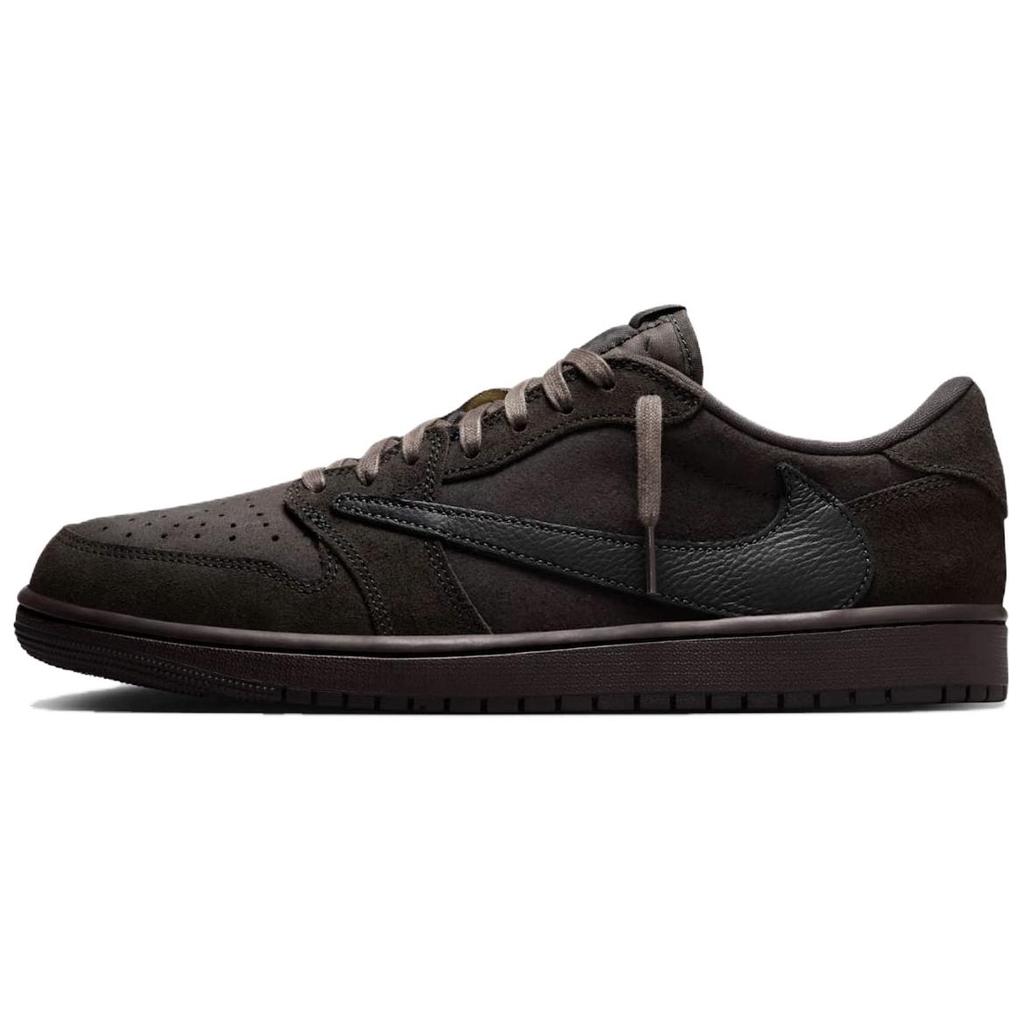 Travis Scott x Air Jordan 1 Retro Low OG SP Velvet Brown Unisex Sneakers Dark-Mocha Black DM7866-202