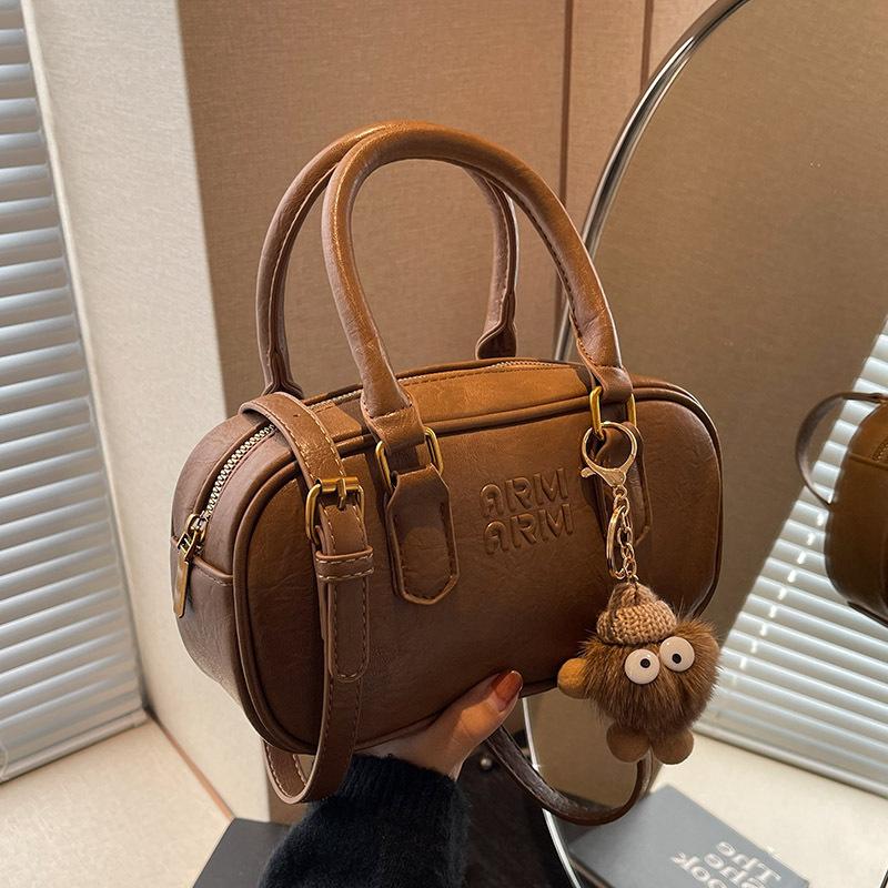 Today's Popular Women's Bags Versatile Bowling Portable Small Square Bags Women's Solid Color Shoulder Messenger Bags