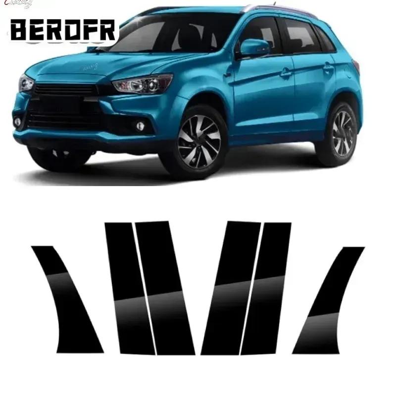 6 ks krytů sloupků dveří a oken auta, samolepka Pro Mitsubishi ASX 2011 2012 2013 2014 2015 2016 2017 2018