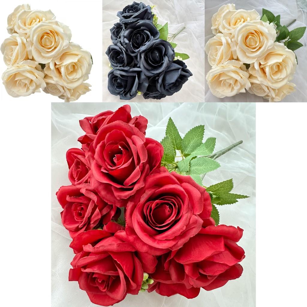 Realistic Rose Simulated Flowers For Photography Props And Festive Decor