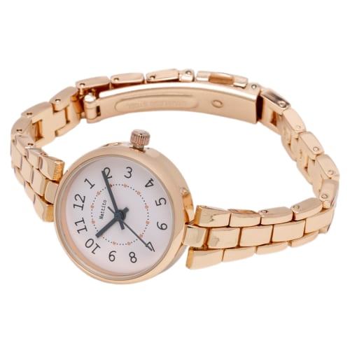Fieldwork Women's Analog Watch with Metal Band, Nickel-Free, Pink Gold, Pink, NF Riche JN023-4