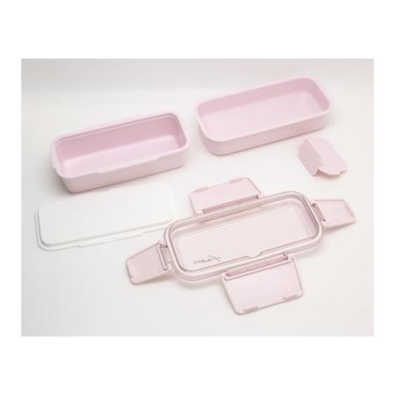 OSK DISH UP LUNCH Lunch Box Two-tier Pink [PCW-600S] Dishwasher Safe, Microwave Safe, with Partitions