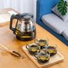 1pc 400ml/ 600ml Heat Resistant Thickened High Handle Flower Coffee Glass Tea Pot Blooming Glass Tea Set Large Teapot  WJ919