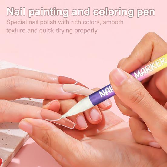 1/13Pcs Nail Art Pens 3D Quick Dry 0.5MM DIY Gel Nail Art Acrylic Paint Markers Nail Point Graffiti Dotting Liner Pen Nail Drawing Painting Tools