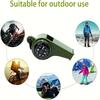 3-in-1 Emergency Tool - Whistle, Compass, Thermometer | Durable PVC | Perfect for Camping, Hiking, Outdoor Activities