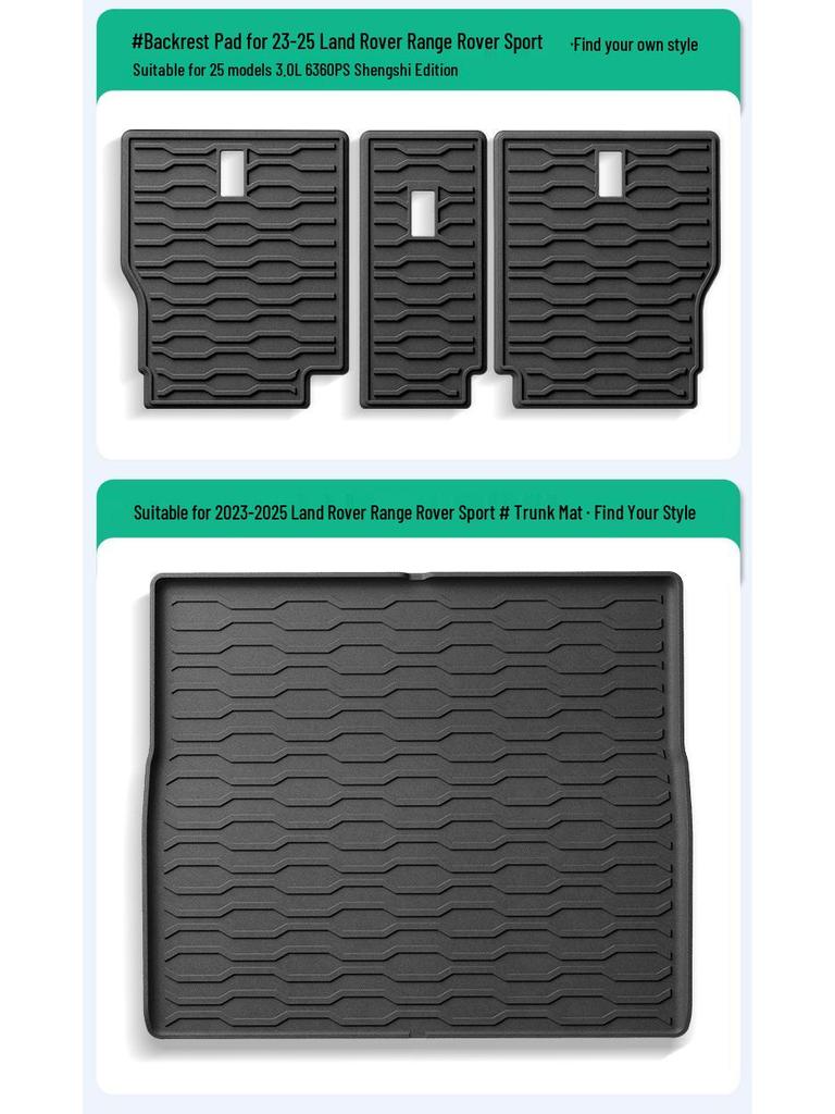 Eco-Friendly TPE Car Floor and Trunk Mats for 2023-2025 Land Rover Range Rover
