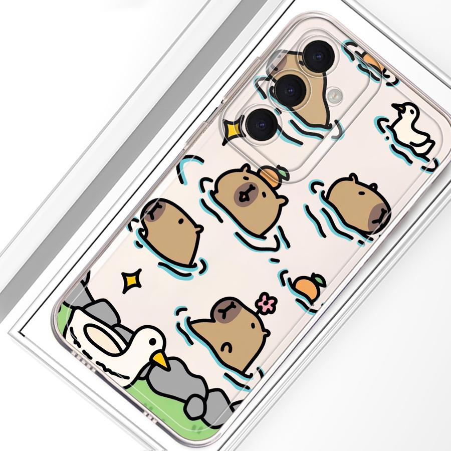 

Clear Cover Phone Case for Samsung Galaxy A14 A55 A23 A25 A15 A53 A56 5G A36 A13 A33 A34 A35 A26 A24 A73 A54 Cartoon Capybara Galaxy A13 4G