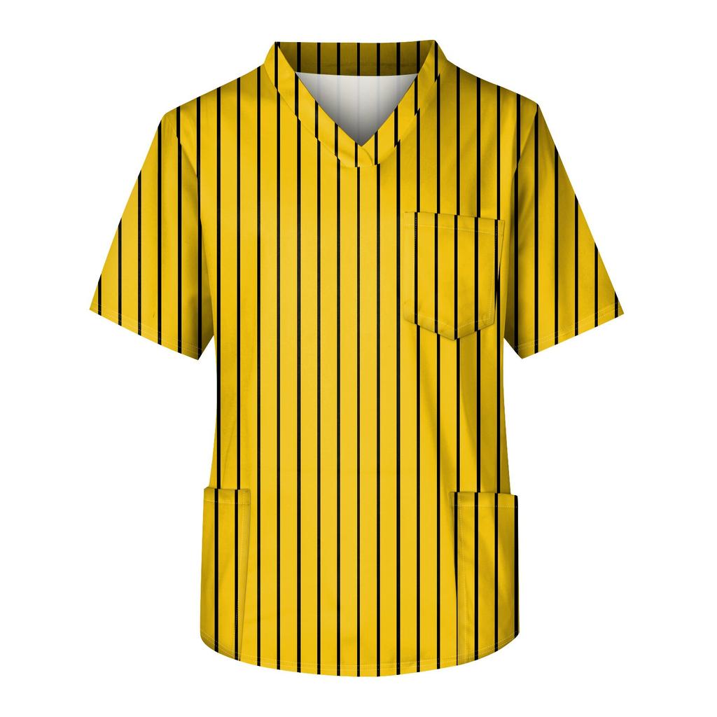 Pánská pracovní halenka s krátkým rukávem a výstřihem do V na hrudi