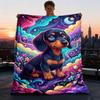 1pc Dachshund FantasyOutdoor Blanket, Soft And Comfortable Blanket, Casual Warm Outdoor Blanket, Good Birthday Gift Yy260328067