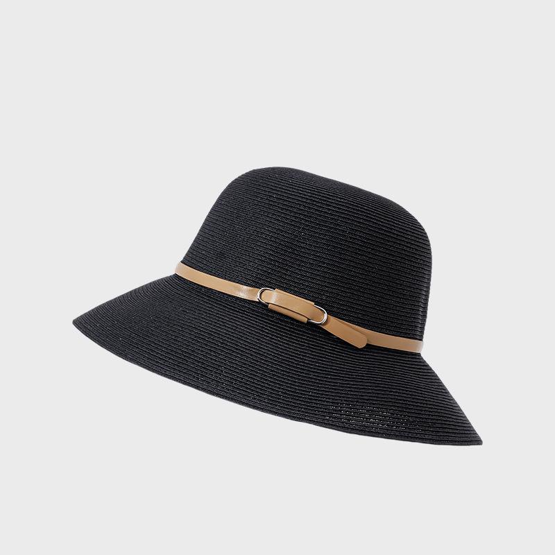 Straw Hat Women's Folding Breathable Fisherman Hat Large Brim Sun Hat
