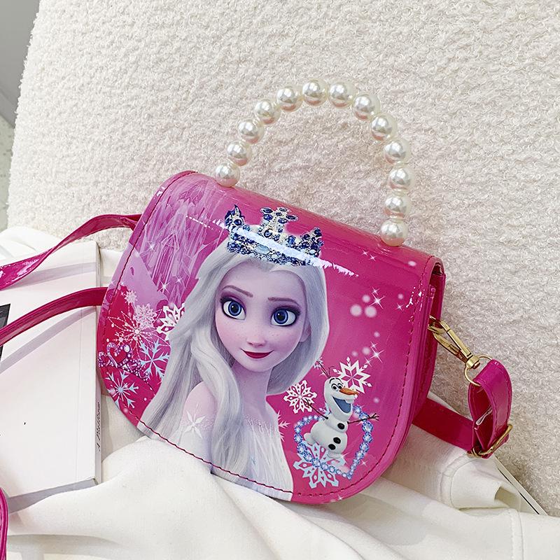 Princess-Style Cartoon Crossbody Bag - Cute Handheld Shoulder Purse for Girls