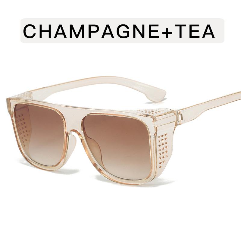 European American Stylish Men Sunglasses Vintage Square Shape Sun Glasses for Man Outdoor UV Protection Hiking Sunglass